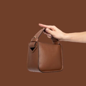 Nahast Käekott Minimal Pruun