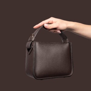 Nahast Käekott Minimal Tumepruun